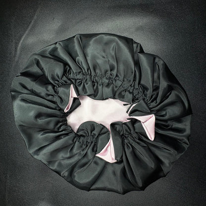 REVERSIBLE LOGO SILK LINED BONNETS